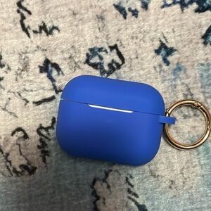 Air pods with Blue Protective Wireless Earbuds Case with Keyring